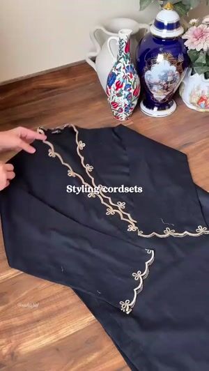 Black Kurta Set for Women