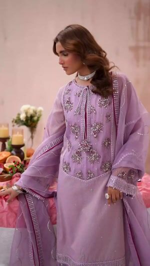 Lilac Kurta Set for Women