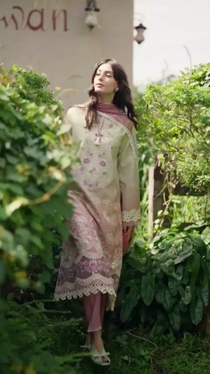 White, pale pink Unstitched for Women