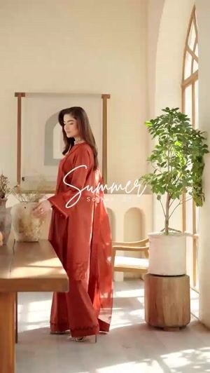Orange Kurta Set for Women