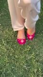 Shocking pink Khussa for Women