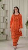 Orange Kurta Set for Women