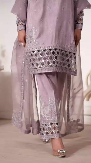Lilac Kurta Set for Women