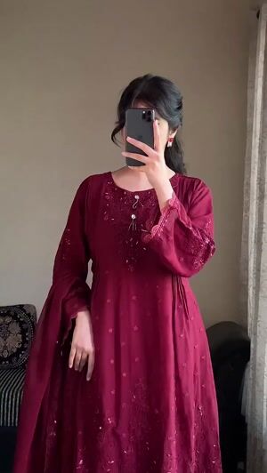 Maroon Pishwas for Women