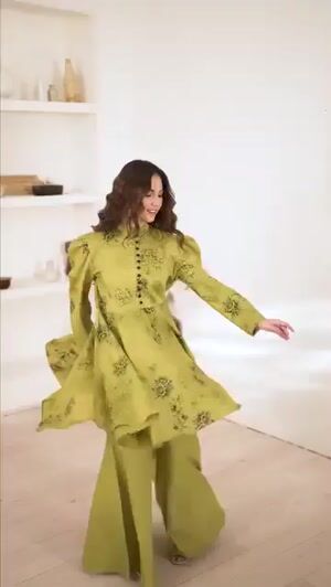 Green Short Frock for Women