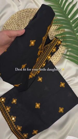 Black Kurta Set for Girl