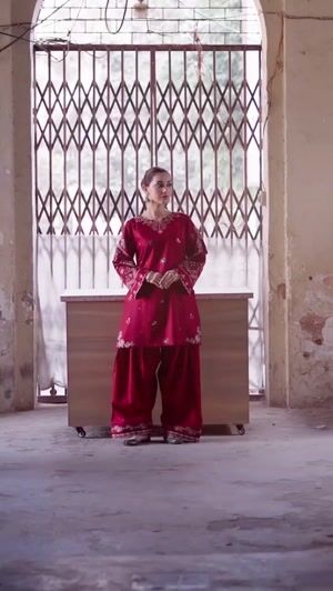 Berry red Kurta Set for Women