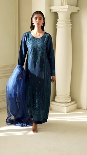 Navy blue Kurta Set for Women