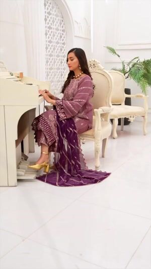 Mauve Kurta Set for Women