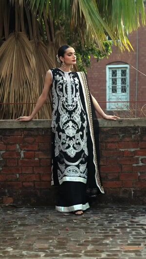 Black Kurta Set for Women