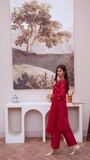 Red Kurta Set for Women