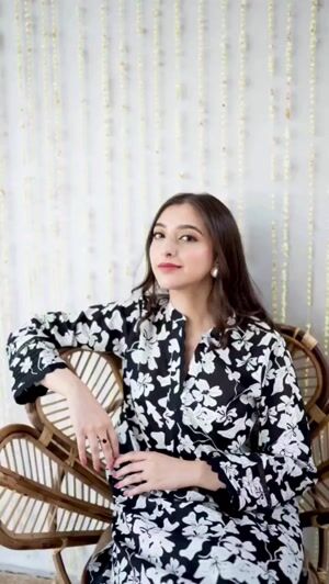 Black Kurta Set for Women