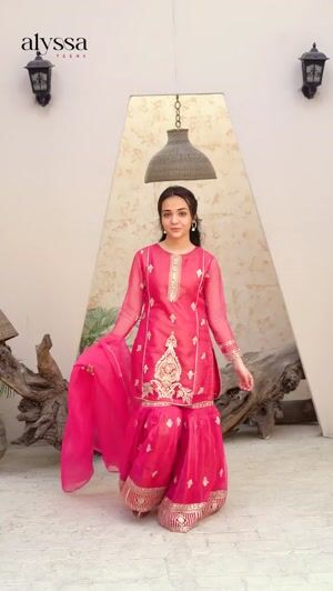 Pink Gharara for Girl