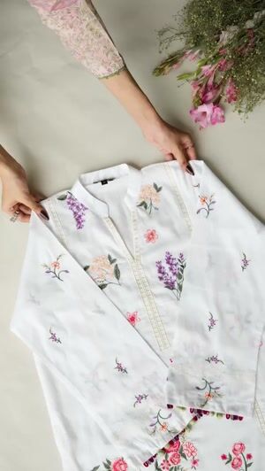 White Kurta Set for Women