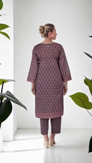Mauve Kurta Set for Women