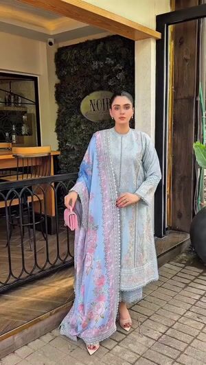Ice blue Unstitched for Women