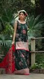 Forest green Gharara for Women