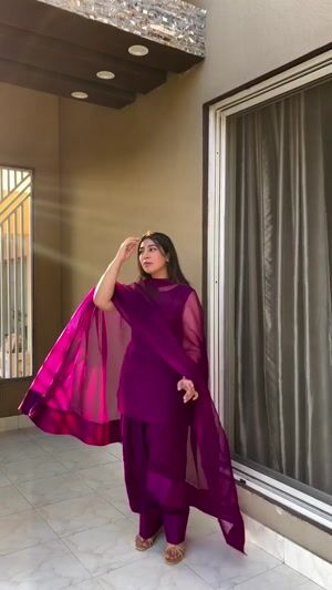 Purple Kurta Set for Women