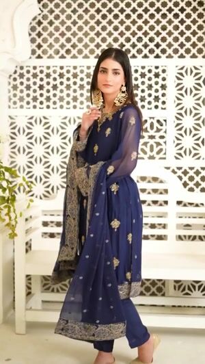 Dark blue Kurta Set for Women