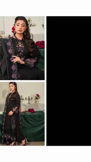 Black Kurta Set for Women