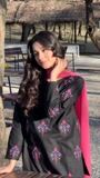 Charcoal black Kurta Set for Women