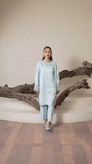 Ice blue Kurta Set for Women