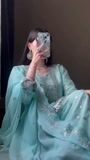 Ice blue Kurta Set for Women