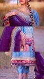 Ice blue Kurta Set for Women