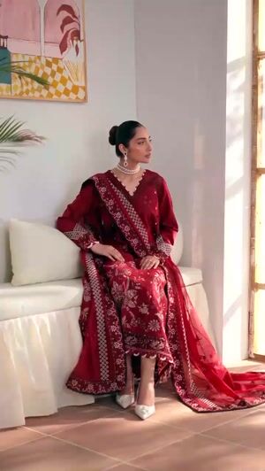 Maroon Kurta Set for Women