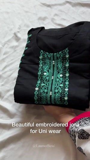 Black Kurta Set for Women