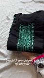 Black Kurta Set for Women