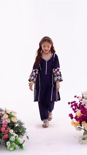 Blue Kurta Set for Girl