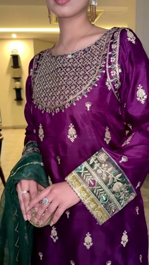 Egg plant Kurta Set for Women
