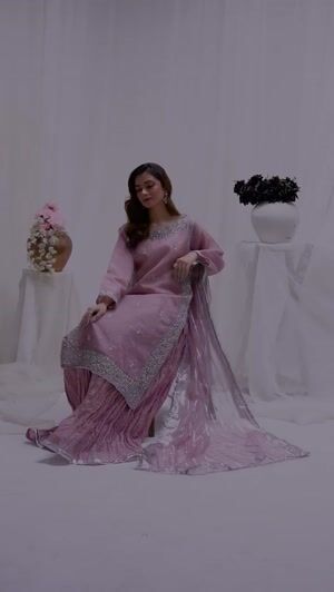 Mauve pink Sharara for Women