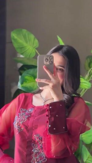 Raspberry pink Kurta Set for Women