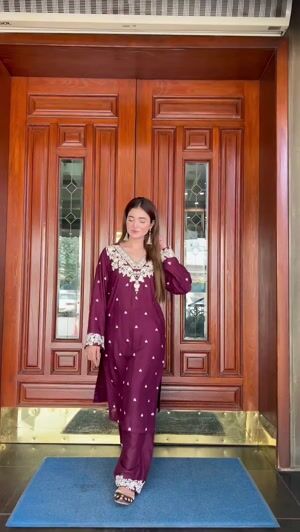 Plum Kurta Set for Women