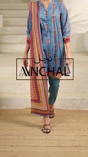 Cornflower blue Unstitched for Women