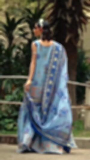 Ice blue Gharara for Women