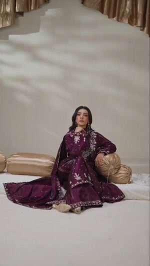Purple Kurta Set for Women
