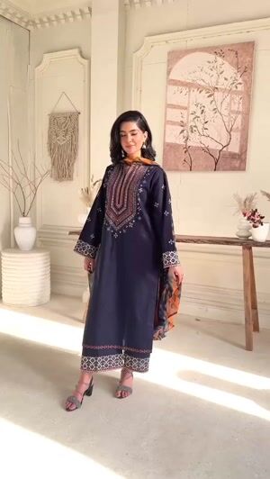 Navy blue Kurta Set for Women