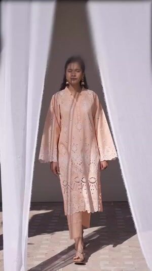 Peach pink Kurta Set for Women