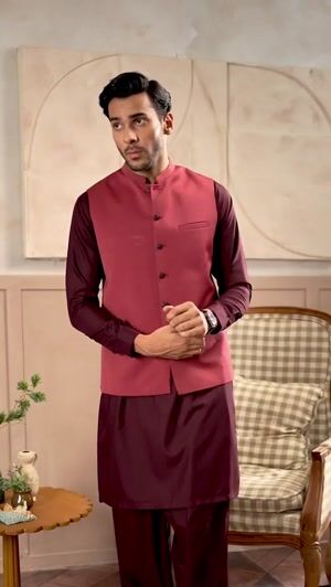 Red Waistcoat for Men