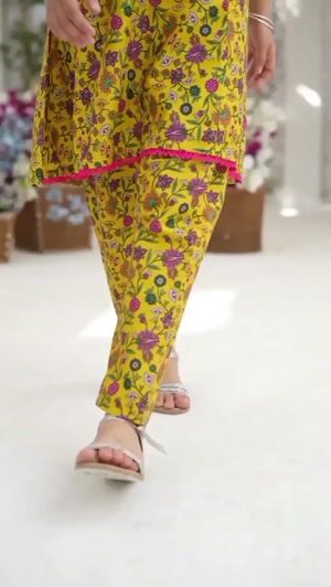 Yellow Short Frock for Girl