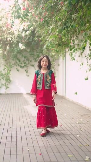 Red Gharara for Girl