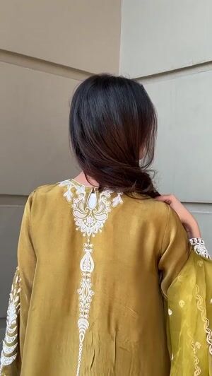 Olive green Kurta Set for Women