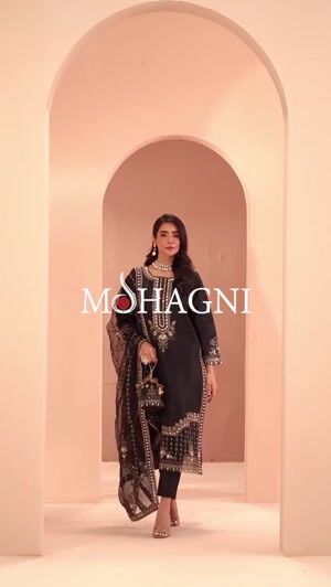 Black Kurta Set for Women