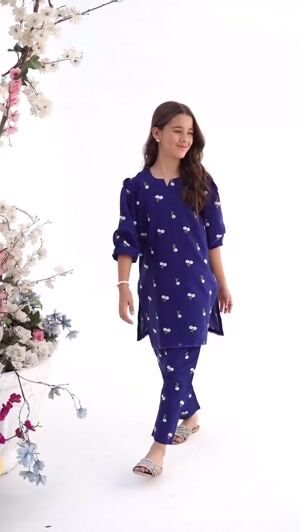 Blue Kurta Set for Girl