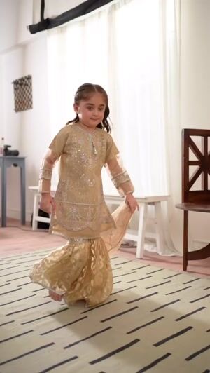Beige Gharara for Girl