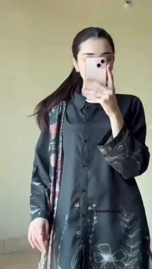 Black Kurta Set for Women