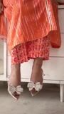 Coral orange Angrakha for Women